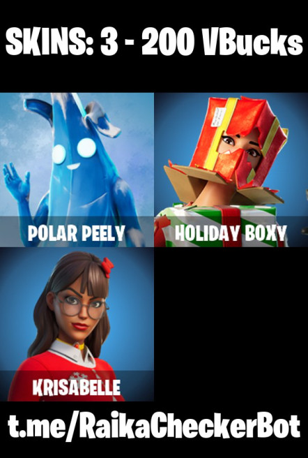 [PC] 3 skins | Polar Peely | Holiday Boxy | Krisabelle | Spectra Protector | Apocalypse Shroud | The Bestiary Chest | Ancestral Bloom | 200 VB