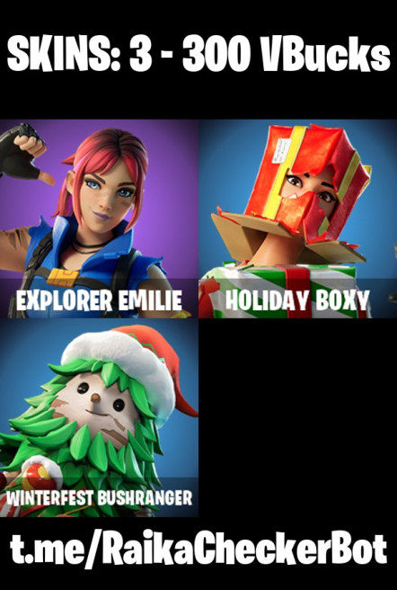 [PC] 3 skins | Explorer Emilie | Holiday Boxy | Winterfest Bushranger | Sigil of the Alliance War | Spectra Protector |Apocalypse Shroud |300 VB