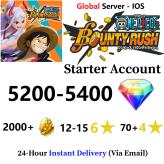[Global - IOS] 5200-5400 Rainbow Diamonds + 12-15 6 Star Character + 70+ 4 Star Character + 2000+ Gold Fragments