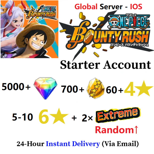 [Global - IOS] 2 EX Character(Random) + 5000+ Rainbow Diamonds + 1300+ Gold Fragments + 5-15 6 Star Characters