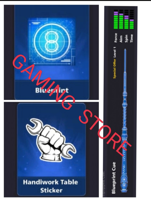 [3 in 1] Blueprint Cue + Blueprint Avatar + Handiwork Table Sticker - in Your Account