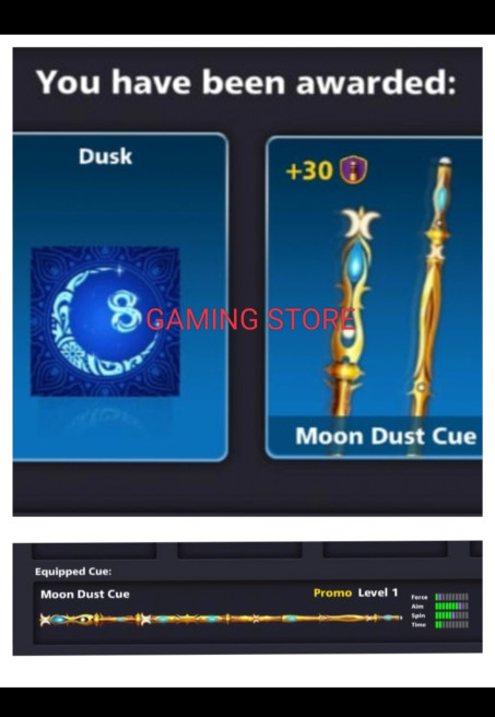 Moon Dust Cue + Dusk Avatar - in Your Account