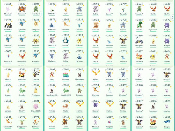 lvl49,have 110 Legendary,Mewtwo Giratina Rayquaza etc,have 123 nice 100IV pokemons,have 37 Shiny,many nice pokemons  N8555