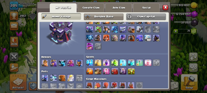 Th 15 / LeveL 205 / Gems 71 / Heroes (75 81 60 55 30) / CN 1000 / code 153m