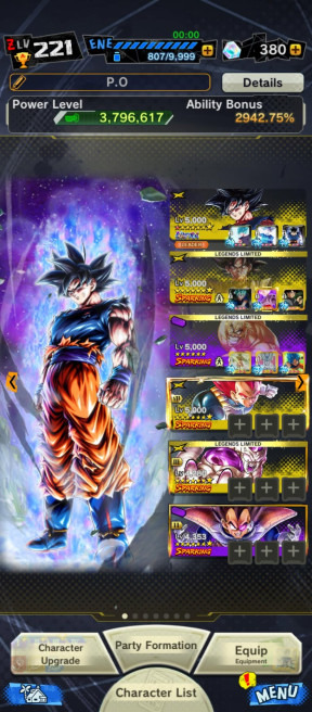 UL Vegito blue+Ui Goku 8s+27 LL(new vegito 8s+Goku black+Nappa+Frieza zen7+beast gohan+a17+perfect cell) Equip full buff for Teams-BANDAI (468)