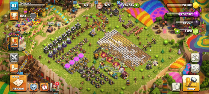 Th 11 / LeveL 113 / Gems 1091 / Heroes (46 50 20 20) / CN 500 / code 172m