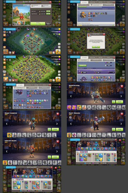 ■TH:15 (63%) ■Heroes: K73 Q77 P50 W55 C25 ■Skins:6 ■BH:10 ■Full Access ■Instant Delivery ■A6922