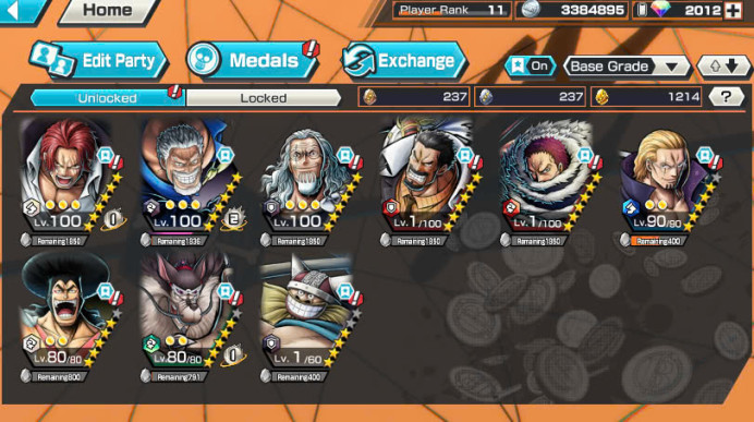 BR371-Android Only-2.000 Diamond RD+2 Ex Max(D.Garp+Shank V4)+1.200 Fragment+Rayleigh Max+Jabra+Oden V2+Broggy+Katakuri+Young Ray