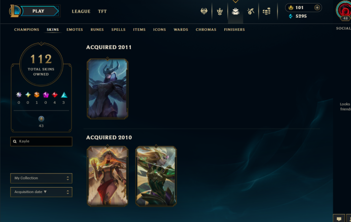 EMAIL CHANGEABLE  91 CHAMPIONS 112 SKINS UFO Corki Judgment Kayle Urf the Manatee 