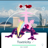 Trade || Gigantamax TOXTRICITY (non-Shiny) w Fukuoka background | Stardust required: 20K or 1M