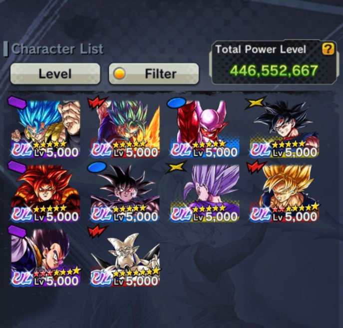 D209-Vip Account-10 UL(Beast Gohan+Turles+SS4 Gogeta+Goku Uis+Gogeta+Vegito+Janemba)+48 Legends+Vip Euqipment+Good Zenkai+Nice Team PVP+SS2 Goku