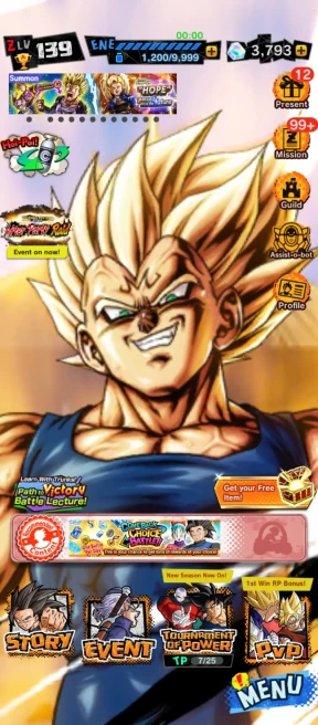 D224-Android Only-UL Majin Vegeta Full Red Star+3.700 Chrono Crytal+Soul+Event Fram CC+Some Legends Limited