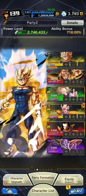 D224-Android Only-UL Majin Vegeta Full Red Star+3.700 Chrono Crytal+Soul+Event Fram CC+Some Legends Limited