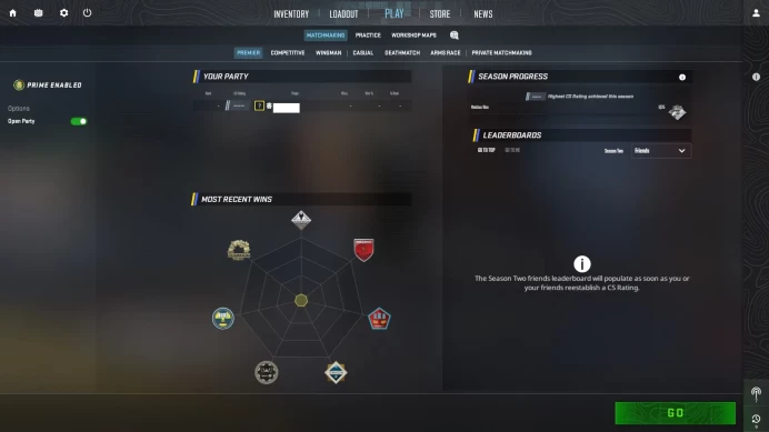 [ID:11226][PRIME][PREMIER MODE AVAILABLE][VERY RARE] UN (UNRANKED || 0 MM AFTER UPDATE || 945 HOURS || MEDALS)