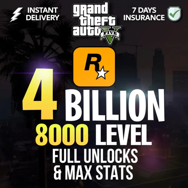 [Rockstar] 4 BILLION Total 35 Million Pur $ + 8000 LEVEL + 1 BILLION KD RATIO + FAST RUN | ALL UNLOCK | MAX STATS | ANTI BAN | # MALE FEMALE ANY