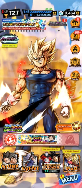 D264-Android Only-UL Majin Vegeta Red Star+8.400 Chrono Crytal+Soul+Event Farm CC+Some Legends Limited