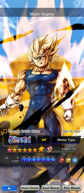 D264-Android Only-UL Majin Vegeta Red Star+8.400 Chrono Crytal+Soul+Event Farm CC+Some Legends Limited
