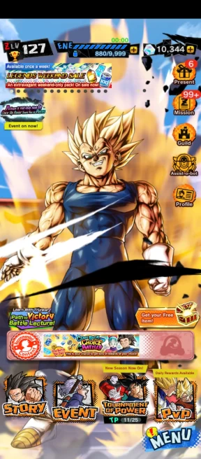 D265-Android Only-UL Majin Vegeta  Red Star+10.300 Chrono Crytal+Soul+Event Farm CC+Some Legends Limited