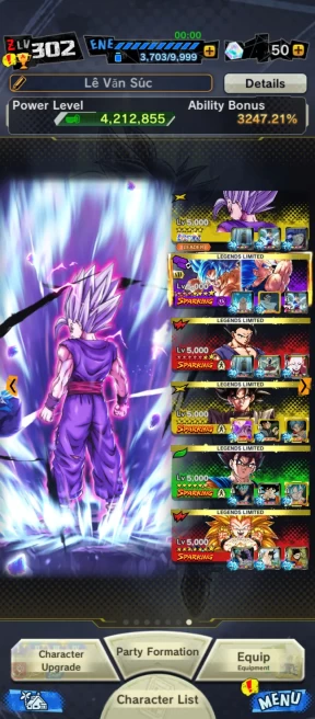 D272-Super Vip Account-Level 302-Many Nice Team Ready PVP-8 ULTRA+57 Legends Good Star-Vip Equipment-Vip Zenkai&Sparking+All New Legends Zamasu