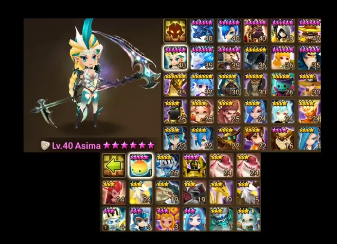Asia - LD5 - Asima ( Light Hell lady ) + 4 Nat5 + Verad + Eladriel + Jamire + Anavel +R