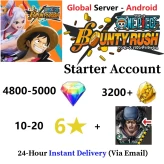 [Global - Android] 4800-5000 Rainbow Diamonds + 3200+ Gold Fragments + EX KUZAN + 10-20 6 Star Character - Starter Accounts