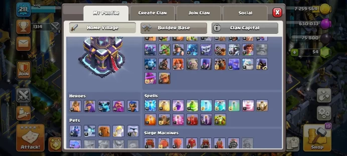 Th 15 / LeveL 211 / Gems 54 / Heroes (52 84 50 30 34) / CN 1500 / code 161
