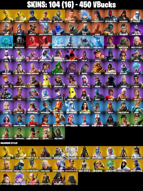  (PC/PSN) 450 VB) 104 SKINS / ROGUE AGENT / FROSTBITE / LARA CROFT / HOT MARAT / ASTROWORLD CYCLONE / RAGE / LINX / CALAMITY / RUST BUCKET /