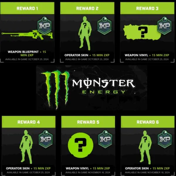 [COD Black Ops 6] Monster Energy Bundle 6 CODES | PS4/PS5/XBOX | (Global)