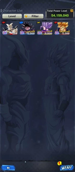 UL Gohan Beast red 10s+UL Turles 8s+20 LL(Goku black 10s+Nappa+shenron+ss4 gogeta+cooler+frieza+android 1718+ss3 goku)Godly Equip max (518)