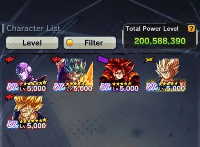 D277-Nice Team Fusion+5 UL(Majin Vegeta+SS4 Gogeta+Vegito+Hit)+32 Legends+Vip Equi+Good Zenkai+Zamasu Zenkai+2 Fusions+Vegito+200 Millions Power