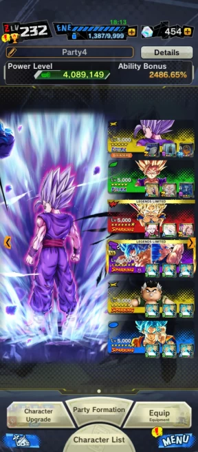 D287-IOS+Android-7 UL(Beast Gohan+Goku Uis+Gohan+Gogeta)+Nice Team PVP+37 Legends+Vip Equipment+New Zamasu+Vegito Red Star+Super 17+Cell Zenkai