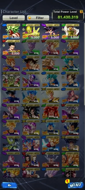 Ultra Turles Red 10s+ Legends Limited( Utm gohan+pikkon+Goku kid+Piccolo 10s+Broly) Sp Cacao+Daiz-ANDROID-IOS-BANDAI (521)