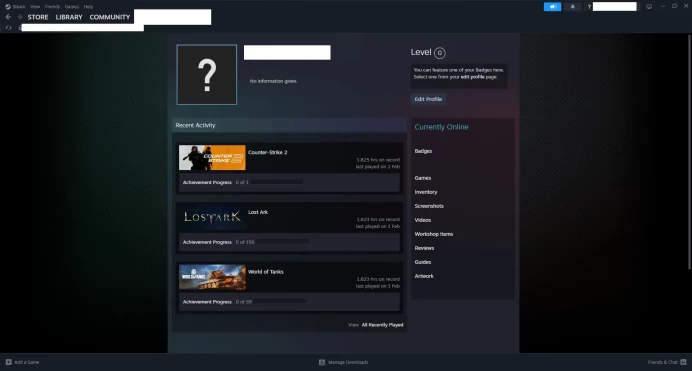 [ID:66494][NONPRIME][VERY RARE][1K HOURS+][COMMENDATIONS 3x126] UN (UNRANKED || 0 MM || 1825 HOURS)