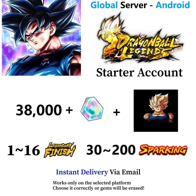 [Android] Ultra Majin Vegeta + 38,000+ Chrono Crystal - Fast Deliver - BNID Login
