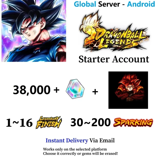 [Android] Ultra Super Saiyan 4 Gogeta + 38,000+ Chrono Crystal - Fast Deliver - BNID Login