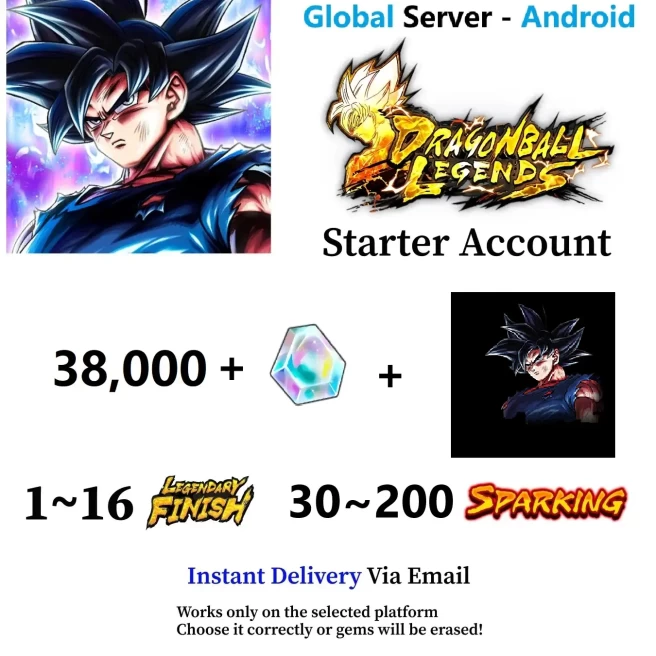 [Andorid] Ultra Instinct -Sign- Goku + 38,000+ Chrono Crystal - Fast Deliver - BNID Login