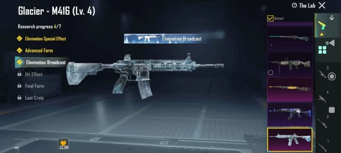 Level75 - M416 Glacier Kill Massage - 15 Gun Upgrade - Skin High - Elite Max High - Beutiful Account - Code235