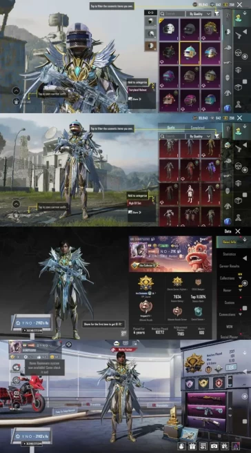 Level75 - M416 Glacier Kill Massage - 15 Gun Upgrade - Skin High - Elite Max High - Beutiful Account - Code235
