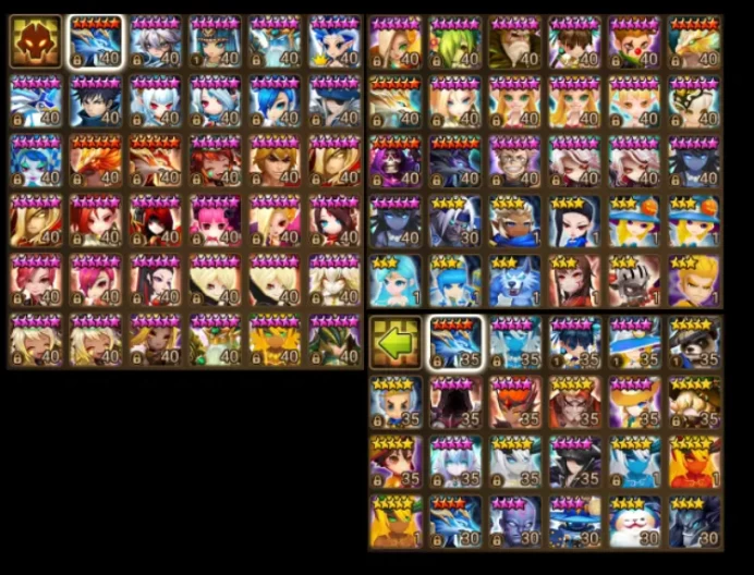 Global - 20 Nat5 + Tower 200 + 3 Hell + Abyss H - 00:40 + Triple SSS + Rift 5 lvl + Momo + Mo Long + Beth + Rica + Leo + Savannah + Seara +N