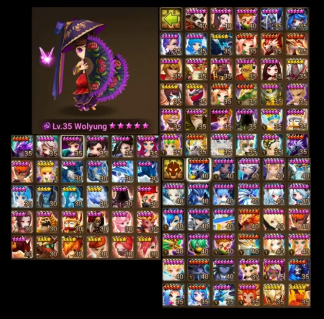 Global - LD5 - Wolyung ( Dark Sky Dancer ) + 14 Nat5 + Barbara + Abellio + Psamathe + Poseidon + Chow + Anavel + Teshar + Ethna +N