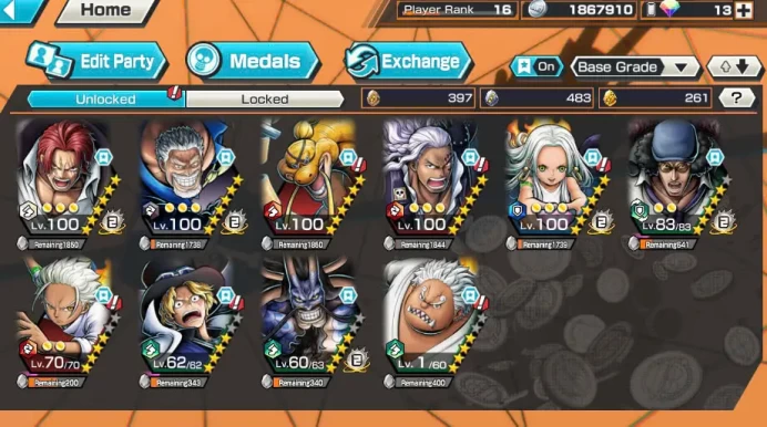 BR407-IOS+Android-6 Ex Meta(Garp+Sabo+Kuzan+Snake+Shank v4+Kaido)+Good Medal+King Max+Rayleigh Max+Katakuri Max+New Sanji+Pacifista+Donflamingo