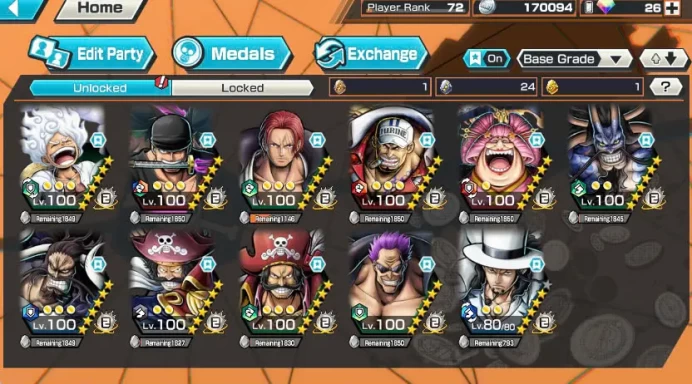 BR412-Hyber Boost 58-11 Ex(Gear 5+Lucci+Roger+Kaido v2+Zoro+Roger v2+Shank Red+Akainu+Kaido v3+Big Mom+Zphyr)+Vip Medal+SUP 163%+Many Bounty Max