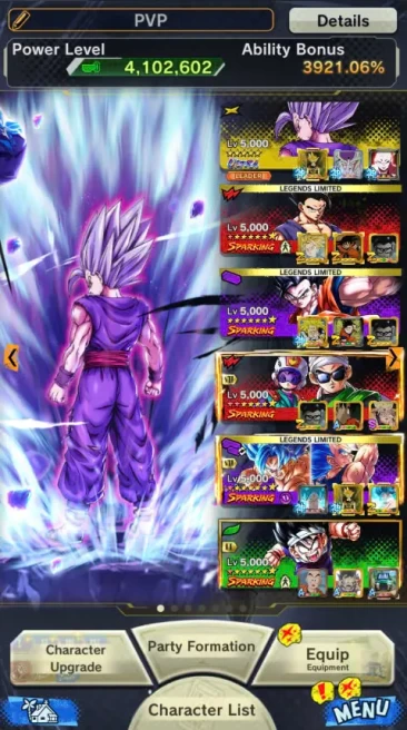 D288-IOS+Android-344 Millions Power+6 UL(Beast Gohan+Super Vegtio+Super Gogeta)+Full Team Gohan+Vip Equipment+36 Legends+Good Zenkai+SS2 Goku