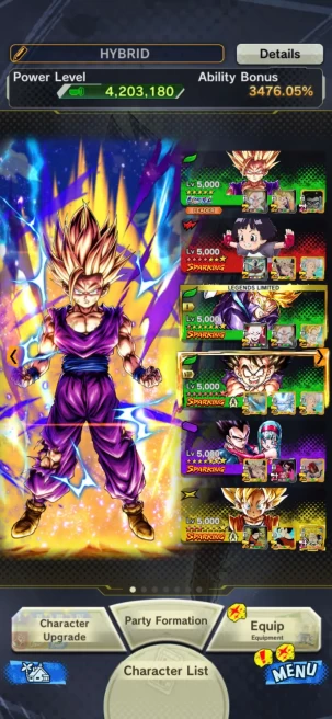D75-Full Team Gohan-UL Gohan+27 Legends+Good Equipment+Ultimate Gohan 9 Star+Beast Gohan+God Goku+SS3 Goku+Cooler Red Star+Goku GT 10 Red Star