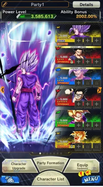 D149-IOS+Android-Team Gohan+UL Beast Gohan+17 Legends+Ultimate Gohan+New SS2 Goku+Beast Gohan+Soul+Event Farm CC+Have Equipment