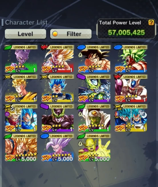 D169-IOS+Android-UL Beast Gohan Full Red Star+15 Legends+Fusion Goku and Vegeta+Pikkon+SS3 Goku+Cell+Piccolo+Beast Gohan 7 Star