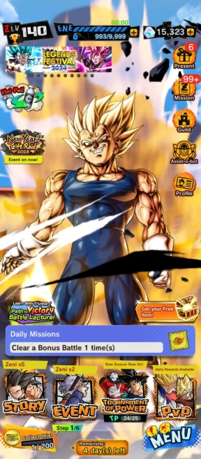 D187-Android Only-UL Majin Vegeta 10 Red Star+15.000 Chrono Crytal+Soul+Event Farm CC