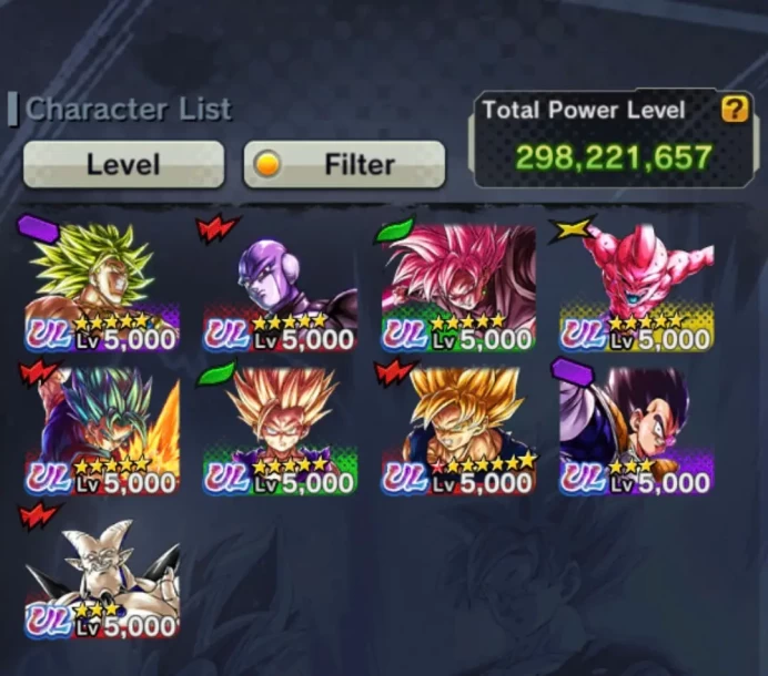 D202-IOS+Android-9 UL(Gohan+Vegito+Hit+Broly+Buu Kid+Rose)+33 Legends+Vip Equipment+Good Zenkai+Team Android-298 Millions Power+Goku Uis Zenkai