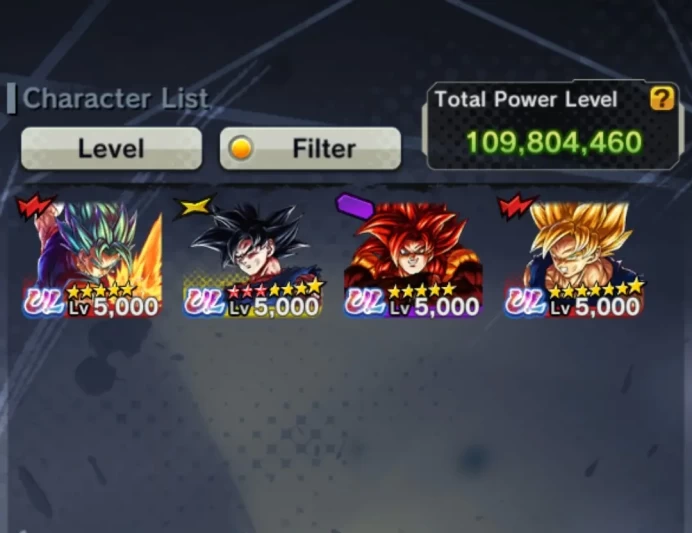 DR740-Nice Acc-4 UL(SS4 Gogeta+Goku Uis+Vegito Blue)+20 Legends+Vip Equipment+God SS Goku+SS4 Goku+SS Vegeta+God SS Vegito+Piccolo+Rose