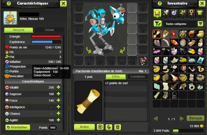 XELOR 189 (Scroll +100 ALL) Blair !! Never Certificat, 100% Safe.